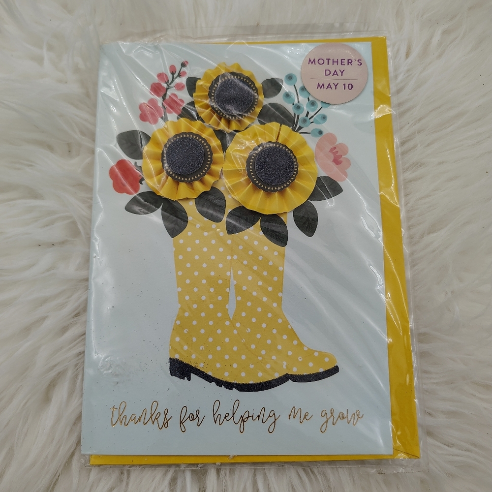 Yellow Floral Thank You Card